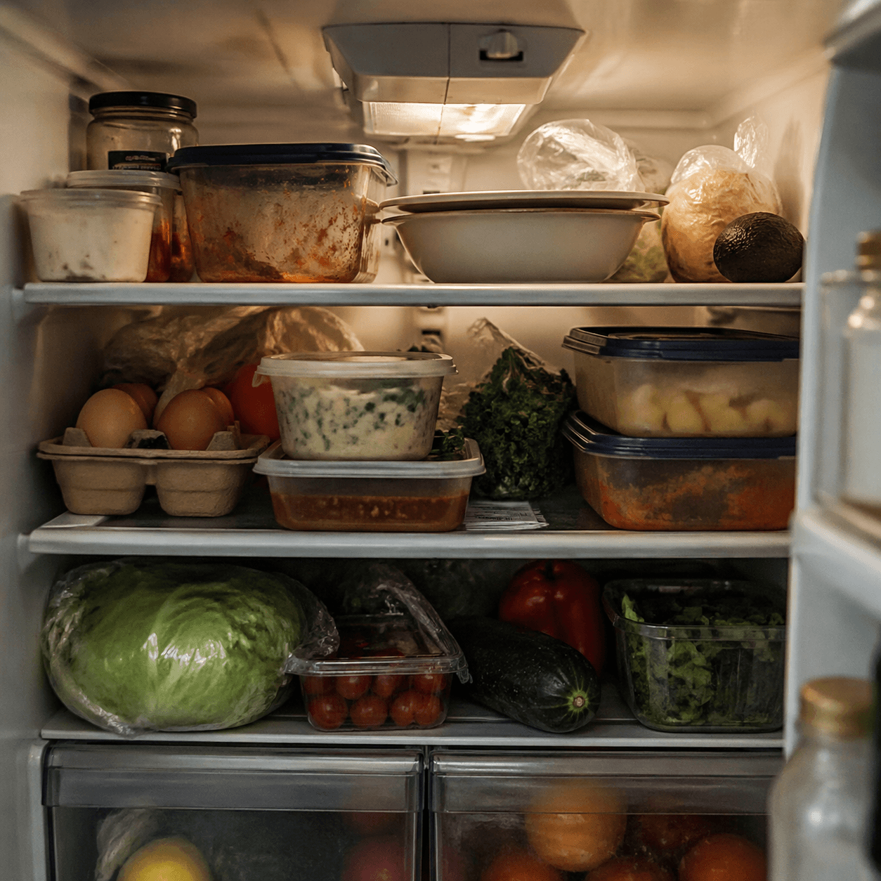 Maya's fridge before